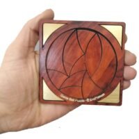 Wooden Portable Ball Shape Puzzle Game | 10 Pieces Puzzle | Travel Pouch Included
