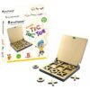Kraftsman wooden Tic Tac Toe game with protective cover, portable strategy game
