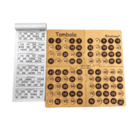 Kraftsman Wooden Tambola Game Set – with 600 Unique Tickets, Secure Coin Slots & Portable Pouch – Classic Game for All Ages Timeless Fun