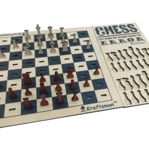Wooden Chess Board & Checkers Game Combo | One Board two Games