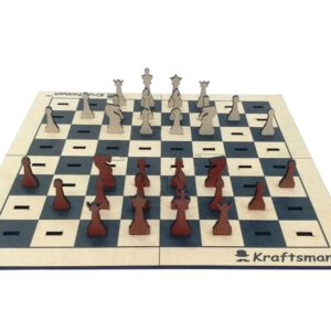 Wooden Portable Chess Board Game Set for Kids and Adults of All Age Groups