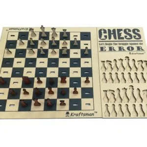 Wooden Chess Board & Checkers Game Combo | One Board two Games