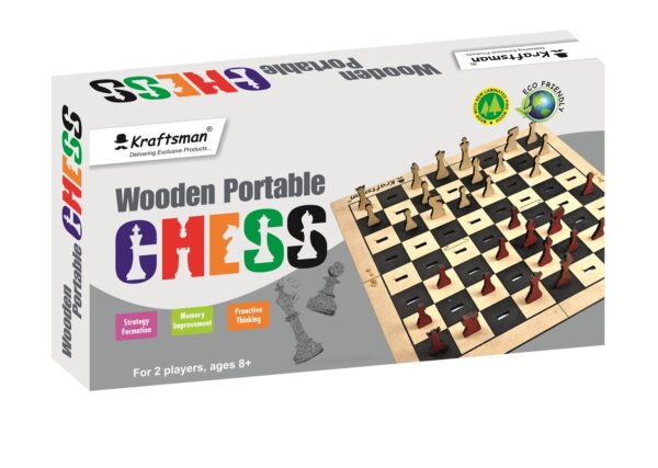 Kraftsman Wooden Chess Portable Boc
