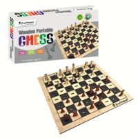 Kraftsman wooden portable chess board game set