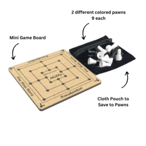 Nine Men’s Morris | Navakankari | Daadi | Mills Travel Board Game