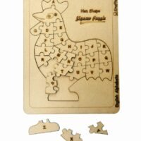 Kraftsman English Alphabets Wooden Jigsaw Puzzles Hen/Cock Shape Puzzle | Color Kit Included