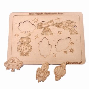 Kraftsman Space Objects Identification Puzzle Board with Color kit included