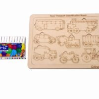 Kraftsman Road Transport Vehicles Identification Puzzle Board with Color kit included