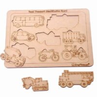 Kraftsman Road Transport Vehicles Identification Puzzle Board with Color kit included