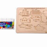 Kraftsman Sea and Air Transport Vehicles Identification Puzzle Board with Color kit included