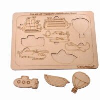 Kraftsman Sea and Air Transport Vehicles Identification Puzzle Board with Color kit included