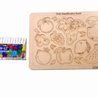 Kraftsman Fruits Board Identification Puzzle Board | Color kit included
