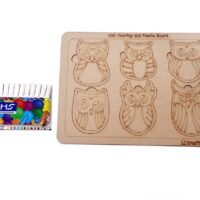Kraftsman wooden owl shapes puzzle board