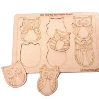 Kraftsman Owl Shapes Puzzle Board | Color kit included