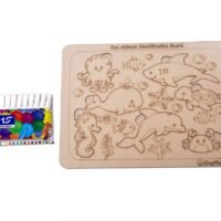 Kraftsman Sea Animals Identification Puzzle Board | Color kit included