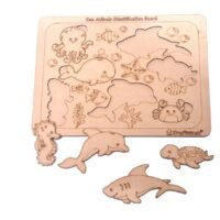 Kraftsman Sea Animals Identification Puzzle Board | Color kit included