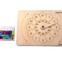 Kraftsman 24 Hour and Minutes Clock Learning Puzzle Board | Color kit included