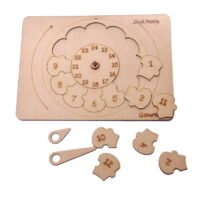 Kraftsman 24 Hour and Minutes Clock Learning Puzzle Board | Color kit included