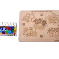 Kraftsman Tree Fruits with leaves Puzzle Board | Color kit included