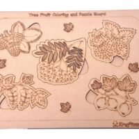 Kraftsman Tree Fruits with leaves Puzzle Board | Color kit included