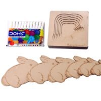 Kraftsman Stack up Puzzles/ Layered Puzzle Bunny Shape for Kids | Color Kit Included | 6 Pieces Puzzle