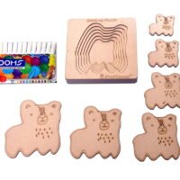 Kraftsman Stack up Puzzles/ Layered Puzzle Cute Dog Shape for Kids | Color Kit Included | 6 Pieces Puzzle