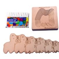 Kraftsman Stack up Puzzles/ Layered Puzzle Cute Dog Shape for Kids | Color Kit Included | 6 Pieces Puzzle