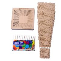 Kraftsman layered wooden stack-up puzzle, elephant shape, 18 pieces
