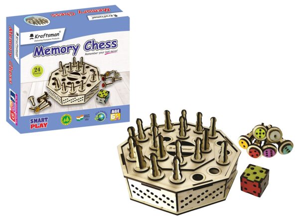 Wooden Memory Chess Game for Kids | Color Memory Chess Game