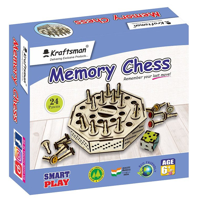 Wooden Memory Chess Game for kids Kraftsman Brand Store