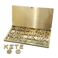 Kraftsman Wooden Montessori Alphabet Learning Game – Eco-Friendly Educational Toy for Kids