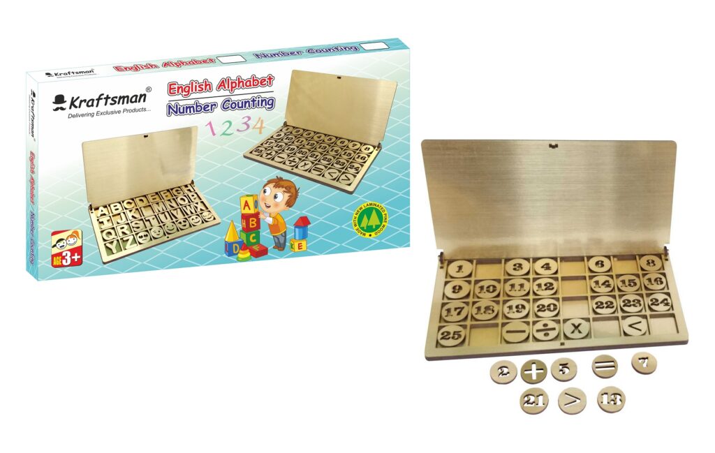 Wooden Portable Maths Number Counting Learning Game