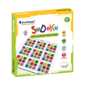 Kraftsman Timeless Wooden Sudoku Puzzle Challenge Board Game | Puzzle Book Included