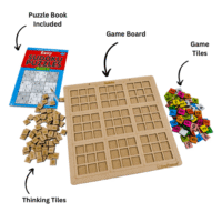 Kraftsman Timeless Wooden Sudoku Puzzle Challenge Board Game Along with Thinking Tiles | Puzzle Book Included