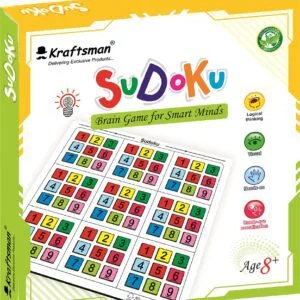 Kraftsman Wooden Sudoku Puzzle Board Game | Puzzle Book Included