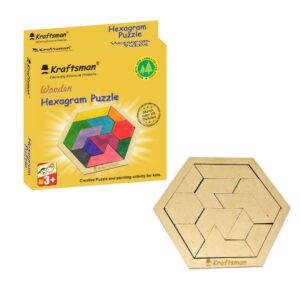 Kraftsman Hexagram Puzzle 11 Pieces | Color your puzzle