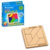 Kraftsman wooden PI puzzle with colourful pieces arranged in a 5.5-inch wooden tray